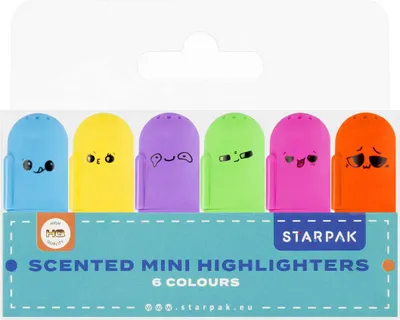 Zdjęcie produktu dla Mini zakreślacz zapachowy 6 kolorów Starpak
