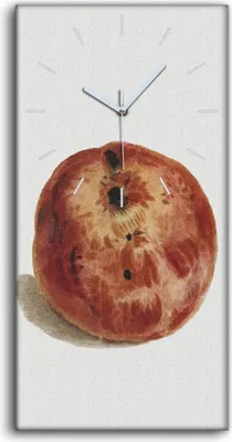Produktbild von Wanduhr Uhr Wandbild Leinwand Geräuschlos 30x60 Gemälde Früchte Äpfel Kunst - weiße Hände