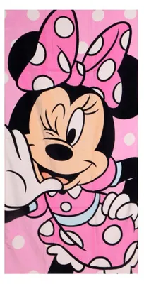 Productafbeelding van Minnie Mouse handdoek, 70 x 140 cm, geschikt voor jongens en meisjes – zacht en absorberend