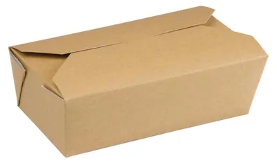 Rechteckiger Lebensmittelkarton, Kraft, 985 ml, 1 St.