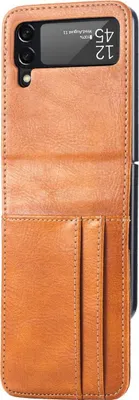 Produktbild von König Design Hülle kompatibel mit Samsung Galaxy Z Flip3 5G Kunststoff Soft Handyhülle - Handy Case Braun