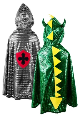 Image de Great Pretenders Cape reversible dragon et chevalier 5-6 ans - Great Pretenders