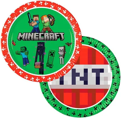 Produktbild von Minecraft-Partyteller, 8 Stück