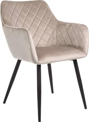 Produktbild von HOMLA SHELTON Veloursstuhl beige 56x60x84cm