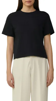 Produktbild von s.Oliver T-Shirt Schwarz Größe 36 Rundhalsausschnitt Regular Fit verkürzt