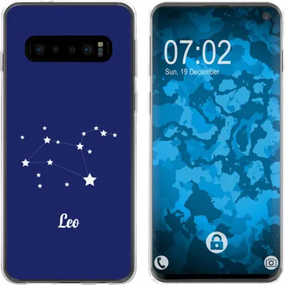 Produktbild von PhoneNatic Case kompatibel mit Samsung Galaxy S10 Silikon-Hülle SternzeichenLeo M4