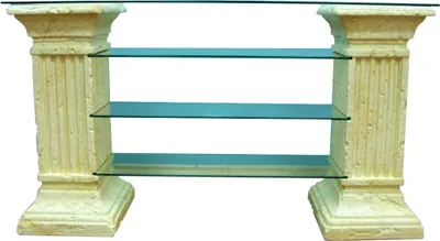Produktbild von TV Rack Regal Fernsehtisch Bücherregal Steinmöbel Hifi Lowboard Fossilmöbel