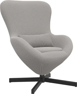 Image de vidaXL Fauteuil oeuf gris clair 63 x 73 x 90 cm Tissu