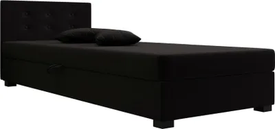 Produktbild von Pilloline Boxspringbett NEMO 120x195 Komplett-Set mit Bonell Matratze, Polsterbett mit Bettkästen - Schwarz, SAWANA 14