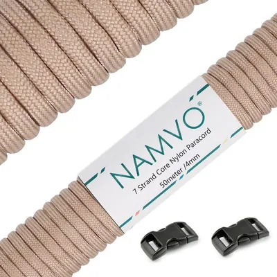 Zdjęcie produktu dla 550 Paracord, 7-żyłowy linka spadochronowa, 50 metrów, do użytku na zewnątrz i w sytuacjach przetrwania