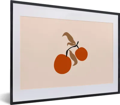 Produktbild von MuchoWow® Gerahmtes Poster Sommer - Äpfel - Zweig 40x30 cm - Poster mit Schwarzem Bilderrahmen Wandposter Rahmen Foto Bilder - Bilderrahmen - Poster im Rahmen