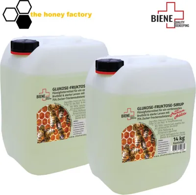 Produktbild von Bienenfutter 2x14 KG Kanister PREMIUM Glukose-Fruktose Futtersirup FUTTERZUSATZ