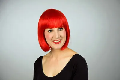 Produktbild von Foxy Pagenkopf-Perücke rot Karneval