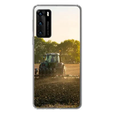Produktbild von MuchoWow® Handyhülle Schutzhülle Hülle für Huawei P40 Traktor - Vogel - Land Silikon Softcase Handy Hülle - Handytasche
