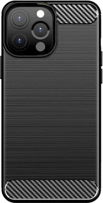 Zdjęcie produktu dla Carbon Case elastyczne etui pokrowiec iPhone 13 Pro Max czarny