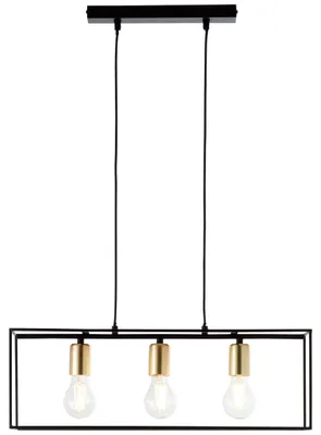 Produktbild von BRILLIANT Pendelleuchte, 3-flammig Arica gold IP20 E27 60 Watt dimmbar g. f. Normallampe