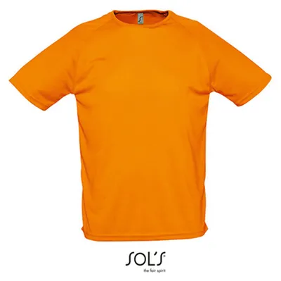Image de SOLs 11939 | T-shirt de sport raglan pour homme - Couleur : Orange néon - Taille : XL