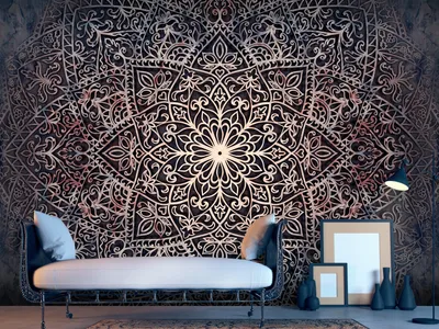 Produktbild von Vlies Fototapete Mandala 400x280 cm Tapeten Wandtapete XXL Abstrakt Orient Zen f-C-0131-a-c
