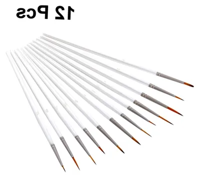 Produktbild von 12-teiliges Nylonpinsel-Set für Aquarell, Acryl, Öl und Nageldesign