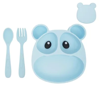 Productafbeelding van Siliconen Babybord met Lepel- en Vorkset voor Peuters
