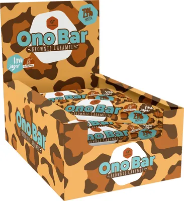 Produktbild von Go Fitness ONO Bar (12x40g) Brownie Caramel - Riegel - Protein-Riegel