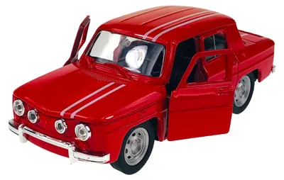 Image de Welly, modèle réduit Renault R8 des années 1960, échelle 1:34, en métal, neuf dans sa boîte. Référence : 43690
