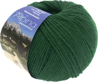 Immagine prodotto di Lana Grossa ALPINA LANDHAUSWOLLE 50 g maglia tradizionale costume fine lana tradizionale 210 m colore 016 - verde bottiglia