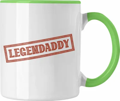 Produktbild von Trendation - Papa Tasse Geschenk Legendaddy Geschenkidee Vatertag Lustig (Grün)