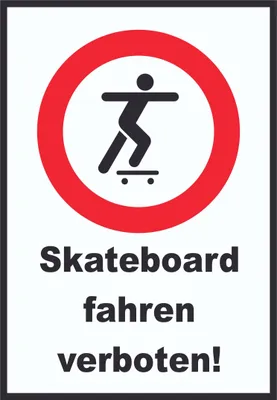 Produktbild von Skateboard fahren verboten Schild A3 (297x420mm)