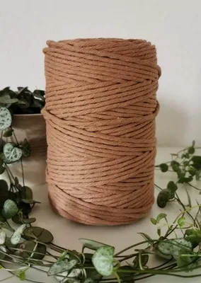 Produktbild von Makrameegarn Makramee Baumwollgarn Bastelgarn TEDDY  200 Meter 4 mm GEZWIRNT