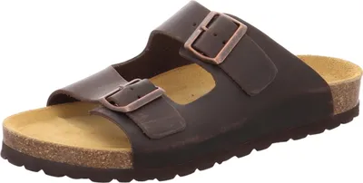 Produktbild von Natural Sense Herren Hausschuhe Pantolette Sandale Leder Braun 1152527 , Schuhgröße:40 EU