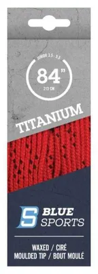 Image de BlueSports - Lacets « Titanium » pour patins à glace, cirés, hockey PP10274 (213 cm) (rouge)