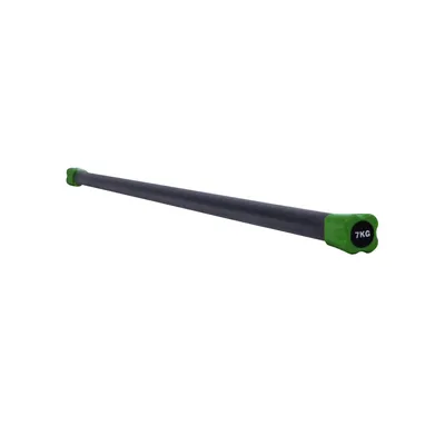 Produktbild von GORILLA SPORTS® Gewichtsstange - 7kg Gewicht, Rutschfest, Gummiert, aus Stahl - Langhantelstange, Weighted Bars, Aerobic Bar, Krafttraining