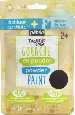 Image de Poudre de gouache - 100 g - Noir
