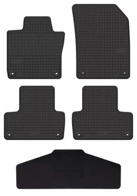 Image de Tapis de sol en caoutchouc + tunnel pour Volvo XC60 II 2017- (SUV) – 5 pièces, noirs, sur mesure