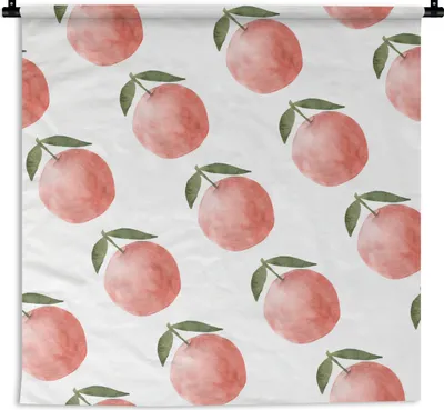Produktbild von MuchoWow® Wandteppich Wandbehang Äpfel - Aquarelle - Muster 150x150 cm Tapisserie Dekoration Wandtuch - Wohnaccessoires - Modernes