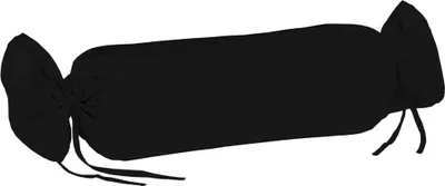 Produktbild von sleepling – Satin Kissenbezug, Nackenrolle, 100% seidig weiche Baumwolle, 15x40 cm, schwarz