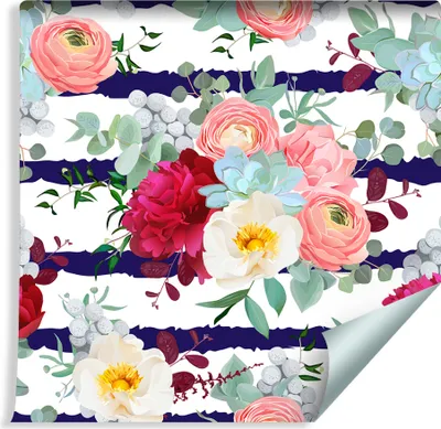 Obrázok produktu pre 10m VLIES WALLPAPER rolka Schüne Blühende Pfingstrosen BLUMEN XXL