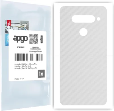 Produktbild von apgo Rückseite Schutzfolie für LG V40 ThinQ -  Hinten Schutzfolie Carbon Transparent (durchsichtig), Rückseite Folie schützt vor Kratzern und Fingerabdrücken