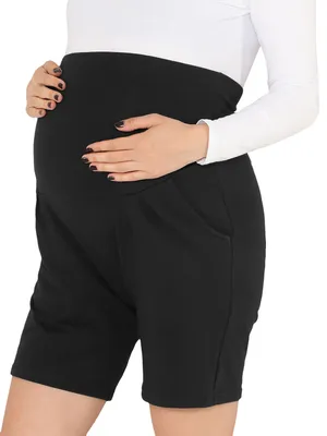 Produktbild von Be Mammy Damen Umstandshorts BE20-234 (Schwarz, M)