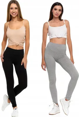 Zdjęcie produktu dla Legginsy damskie czarno-szare rozmiar M/L
