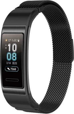 Produktbild von Strap-it Huawei Band 3 / 4 Pro Milanese Metall Armband (Schwarz)