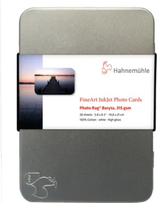 Produktbild von Hahnemühle Photo Rag® Baryta Photo Cards 315 g/m² - DIN A5 - 30 Blatt