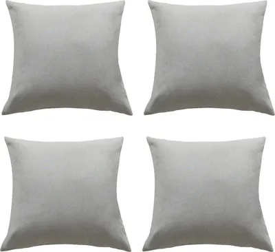 Produktbild von Outdoor Patio Balkon Wasserdichte Kissenbezüge Quadratischer Kissenbezug für Gartenzelt Couch（4 Stück，45*45cm，Grau）