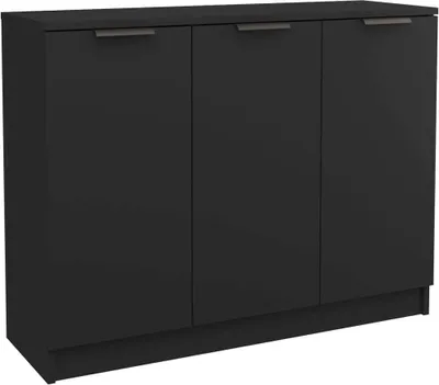 Produktbild von vidaXL Kredens czarny 90,5x30x70 cm materiał drewnopochodny