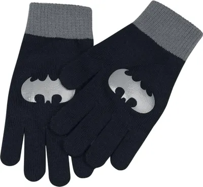 Produktbild von Batman Fingerhandschuhe Damen Batman - Logo schwarz/grau Standard