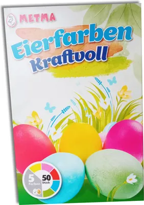 Produktbild von itenga Eierfarben Kraftvoll 5 Flüssigfarben zum Kaltfärben blau, gelb, grün, rot, pink