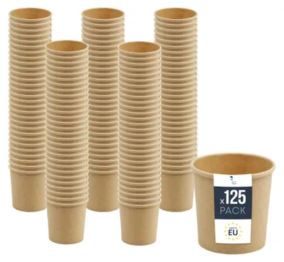 Produktbild von BenBow Einwegbehälter aus Kraftpapier ohne Deckel 125 x 350 ml