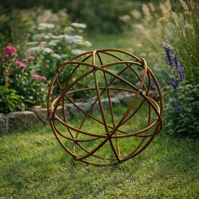 Produktbild von Gartenkugel Drahtkugel 30 cm Edelrost Gartendeko Wetterfest Rost Ball Gartenkugel