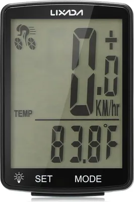 Obrázek produktu pro LIXADA Bezdrátový cyklistický počítač Multifunkční LCD displej Cyklistický počítač Tachometr pro horská kola Počítadlo kilometrů IPX6 Vodotěsný Cyklistický měřič